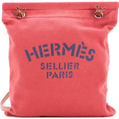 Pre-owned Hermes  Hermes Aline Bag Toile Mm In Red