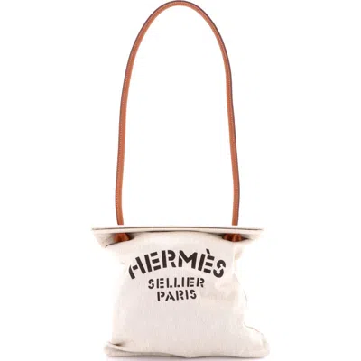 Pre-owned Hermes  Hermes Aline Bag Toile Mm In Sand