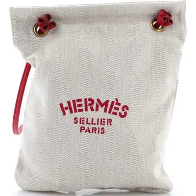 Pre-owned Hermes  Hermes Aline Bag Toile Pm In Sand