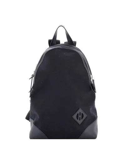 Pre-owned Pre-owned Hermes  Hermes Allback Backpack Bivouac Toile With Leather In Black