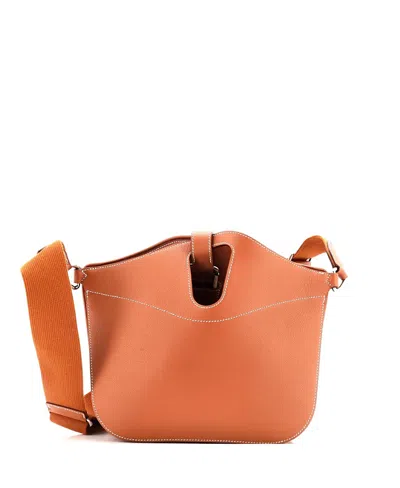 Pre-owned Pre-owned Hermes  Hermes Attelage Crossbody Bag Evercolor In Brown