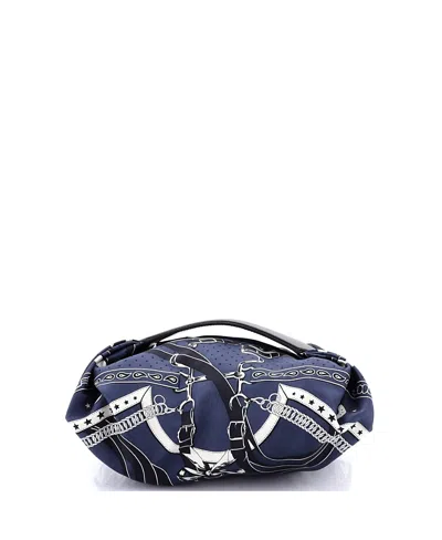 Pre-owned Pre-owned Hermes  Hermes Balusoie Bag Printed Silk And Leather In Multi