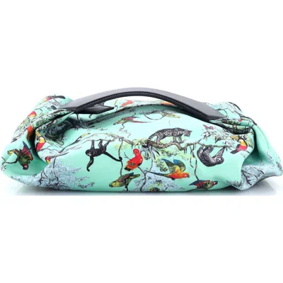 Pre-owned Hermes  Hermes Balusoie Bag Printed Silk And Leather In Multi