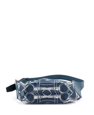 Pre-owned Pre-owned Hermes  Hermes Banasilk Belt Bag Printed Silk And Leather In Multi