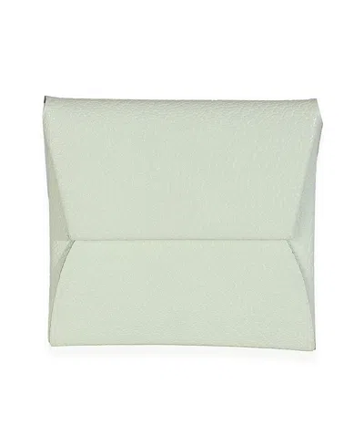 Pre-owned Pre-owned Hermes  Hermes Bastia Change Purse Leather Handbag In Green