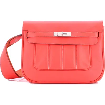 Pre-owned Hermes  Hermes Berline Bag Swift 28 In Red