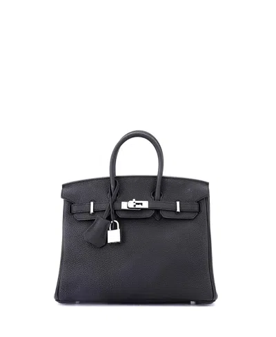 Pre-owned Pre-owned Hermes  Hermes Birkin 25 Handbag Black Togo With Palladium Hardware