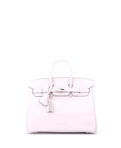 Pre-owned Pre-owned Hermes  Hermes Birkin 25 Handbag Grey Swift With Palladium Hardware In Gray