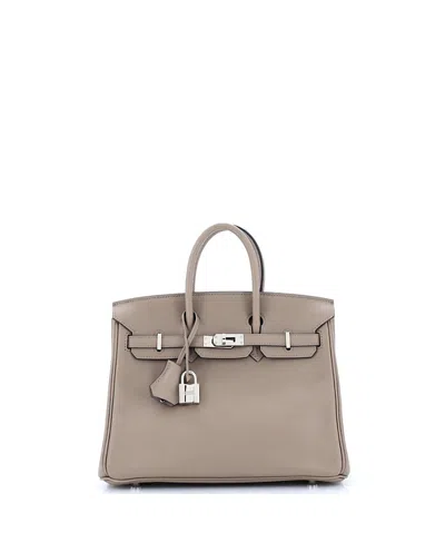 Pre-owned Pre-owned Hermes  Hermes Birkin 25 Handbag Grey Togo With Palladium Hardware In Gris Asphalte