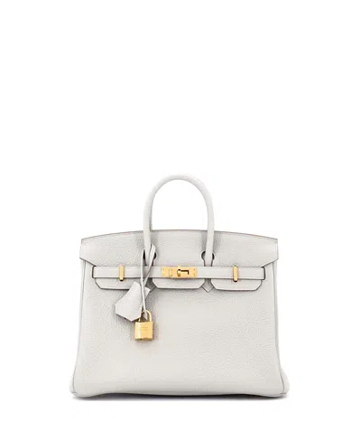 Pre-owned Pre-owned Hermes  Hermes Birkin 25 Handbag Grey Togo With Gold Hardware In Gray