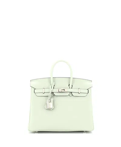 Pre-owned Pre-owned Hermes  Hermes Birkin 25 Handbag Grey Togo With Palladium Hardware In Gris Neve
