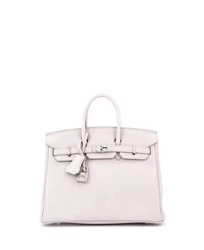 Pre-owned Pre-owned Hermes  Hermes Birkin 25 Handbag Light Togo With Palladium Hardware In Gray