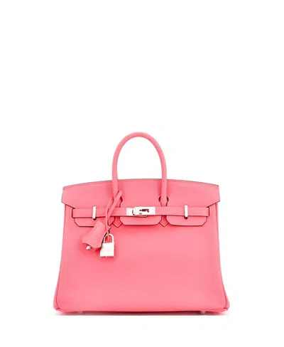 Pre-owned Pre-owned Hermes  Hermes Birkin 25 Handbag Pink Swift With Palladium Hardware
