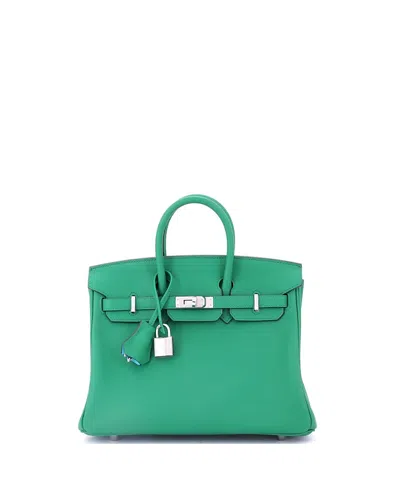 Pre-owned Pre-owned Hermes  Hermes Birkin 25 Handbag Verso Swift With Palladium Hardware