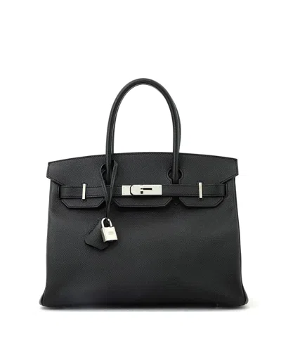Pre-owned Pre-owned Hermes  Hermes Birkin 30 Handbag Black Epsom With Palladium Hardware
