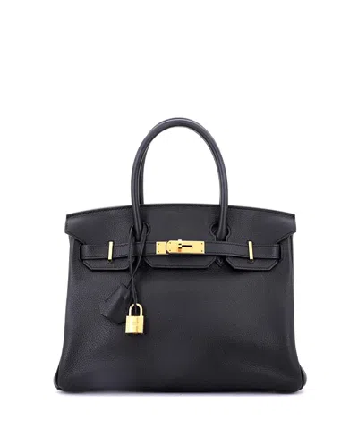 Pre-owned Pre-owned Hermes  Hermes Birkin 30 Handbag Black Novillo With Gold Hardware