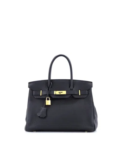 Pre-owned Pre-owned Hermes  Hermes Birkin 30 Handbag Black Togo With Gold Hardware In Noir