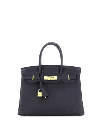 Pre-owned Pre-owned Hermes  Hermes Birkin 30 Handbag Black Togo With Gold Hardware In Noir