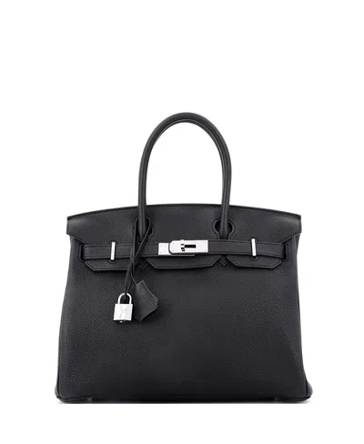 Pre-owned Pre-owned Hermes  Hermes Birkin 30 Handbag Black Togo With Palladium Hardware