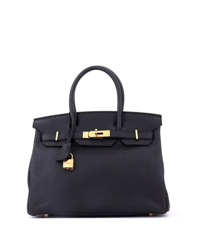 Pre-owned Pre-owned Hermes  Hermes Birkin 30 Handbag Black Togo With Rose Gold Hardware