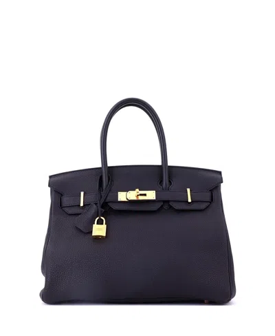 Pre-owned Pre-owned Hermes  Hermes Birkin 30 Handbag Black Togo With Rose Gold Hardware