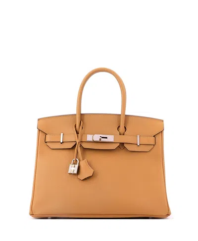Pre-owned Pre-owned Hermes  Hermes Birkin 30 Handbag Brown Epsom With Palladium Hardware