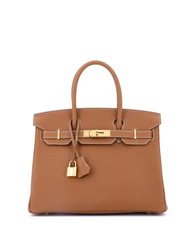 Pre-owned Pre-owned Hermes  Hermes Birkin 30 Handbag Brown Togo With Gold Hardware