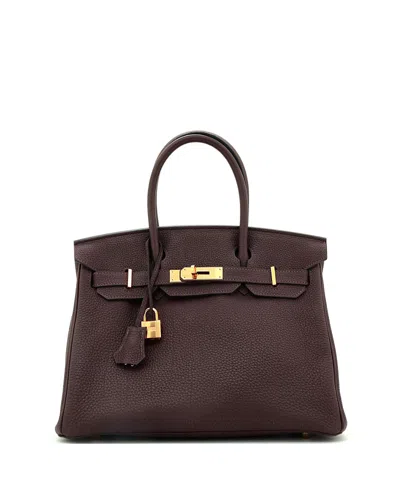 Pre-owned Pre-owned Hermes  Hermes Birkin 30 Handbag Brown Togo With Gold Hardware