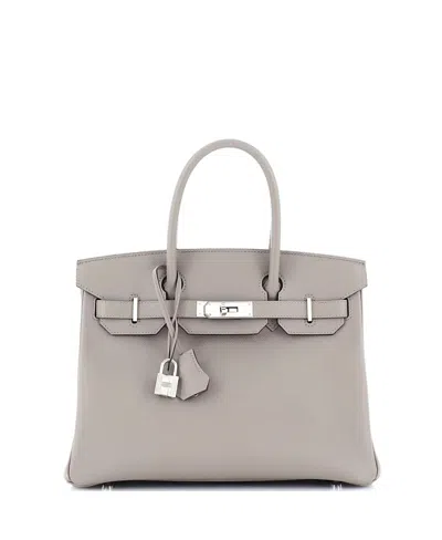Pre-owned Pre-owned Hermes  Hermes Birkin 30 Handbag Grey Epsom With Palladium Hardware In Gray