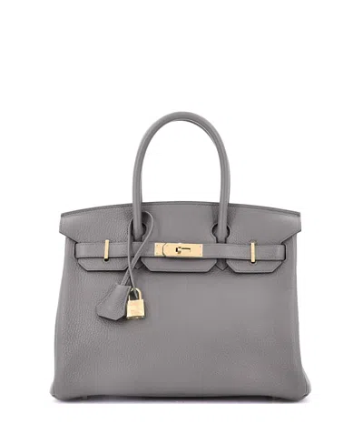 Pre-owned Pre-owned Hermes  Hermes Birkin 30 Handbag Grey Togo With Gold Hardware In Gray