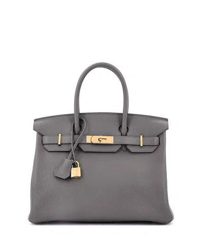 Pre-owned Pre-owned Hermes  Hermes Birkin 30 Handbag Grey Togo With Gold Hardware In Gray