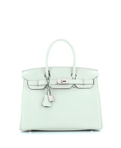Pre-owned Pre-owned Hermes  Hermes Birkin 25 Handbag Grey Togo With Palladium Hardware In Gris Neve