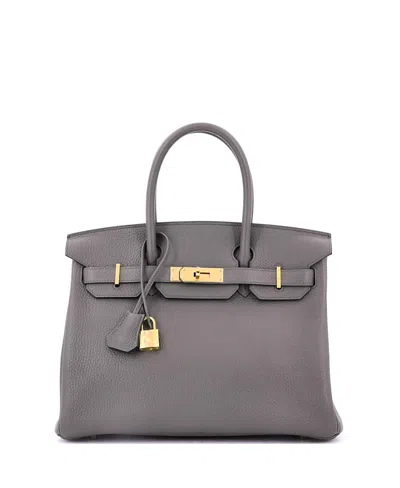 Pre-owned Pre-owned Hermes  Hermes Birkin 30 Handbag Grey Togo With Rose Gold Hardware In Gray