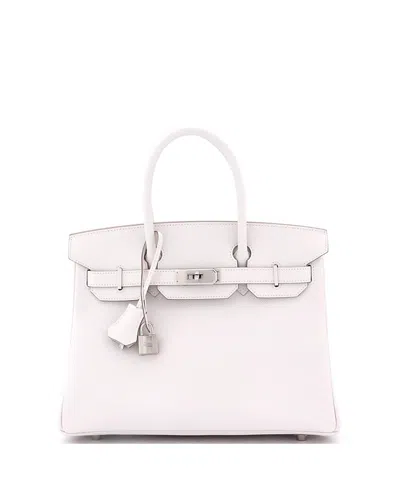 Pre-owned Pre-owned Hermes  Hermes Birkin 30 Handbag Light Epsom With Palladium Hardware In Gray