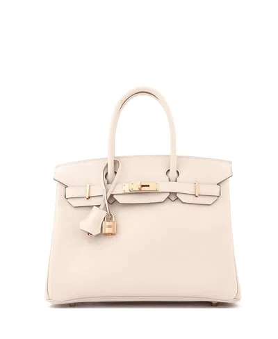 Pre-owned Pre-owned Hermes  Hermes Birkin 30 Handbag Light Epsom With Rose Gold Hardware In Pink