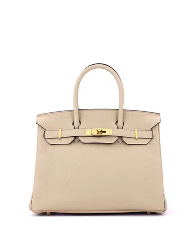 Pre-owned Pre-owned Hermes  Hermes Birkin 30 Handbag Light Togo With Gold Hardware In Brown