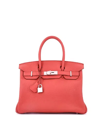 Pre-owned Pre-owned Hermes  Hermes Birkin 30 Handbag Pink Clemence With Palladium Hardware In Purple