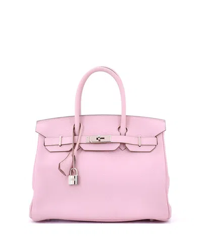Pre-owned Pre-owned Hermes  Hermes Birkin 30 Handbag Pink Clemence With Palladium Hardware In Purple