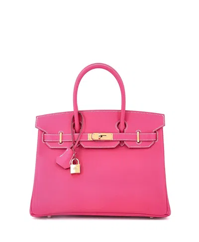 Pre-owned Pre-owned Hermes  Hermes Birkin 30 Handbag Pink Epsom With Gold Hardware