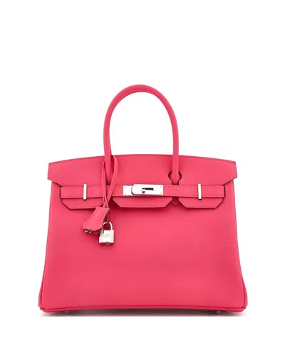 Pre-owned Pre-owned Hermes  Hermes Birkin 30 Handbag Pink Epsom With Palladium Hardware