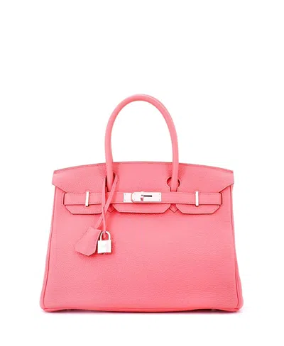 Pre-owned Pre-owned Hermes  Hermes Birkin 30 Handbag Pink Togo With Palladium Hardware