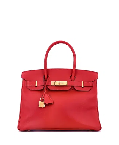 Pre-owned Pre-owned Hermes  Hermes Birkin 30 Handbag Red Epsom With Gold Hardware