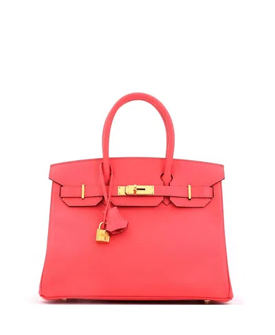 Pre-owned Pre-owned Hermes  Hermes Birkin 30 Handbag Red Epsom With Gold Hardware