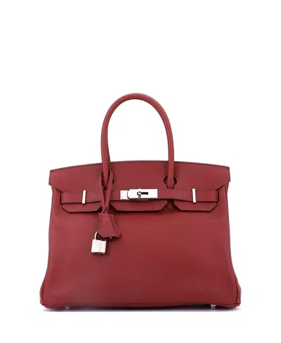 Pre-owned Pre-owned Hermes  Hermes Birkin 30 Handbag Red Jonathan With Palladium Hardware