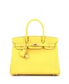 PRE-OWNED HERMES PRE-OWNED HERMES BIRKIN 30 HANDBAG YELLOW EPSOM WITH GOLD HARDWARE