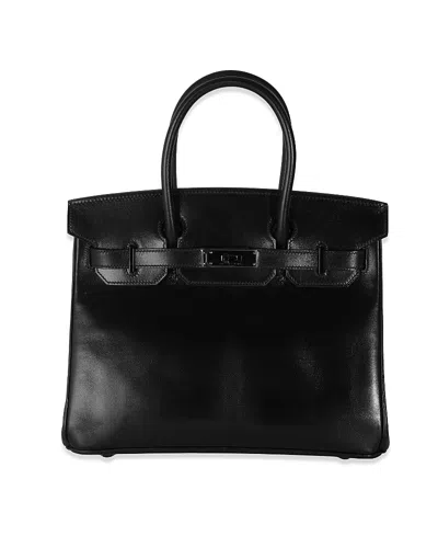 Pre-owned Pre-owned Hermes  Hermes Birkin 30 Leather Handbag In Black