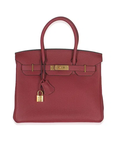 Pre-owned Pre-owned Hermes  Hermes Birkin 30 Leather Handbag In Red