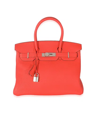 Pre-owned Pre-owned Hermes  Hermes Birkin 30 Leather Handbag In Red