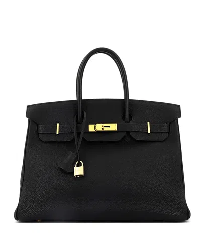 Pre-owned Pre-owned Hermes  Hermes Birkin 35 Handbag Black Togo With Gold Hardware