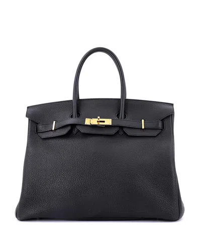 Pre-owned Pre-owned Hermes  Hermes Birkin 35 Handbag Black Togo With Gold Hardware